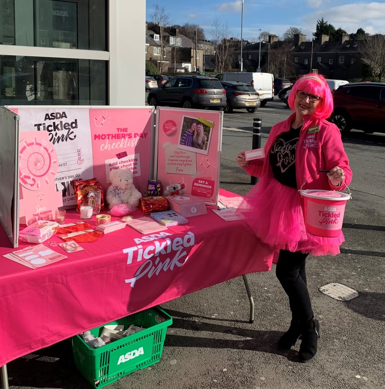 Jo Scott, 58, community champion at Asda Pwllheli, knows too well the devastating impact breast cancer can have