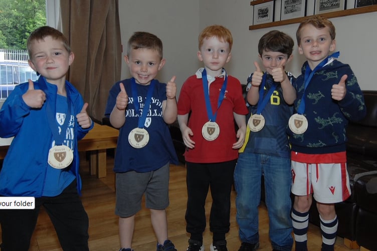 All Dolgellau junior players received medals