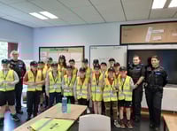 Porthmadog pupils take part in police lesson