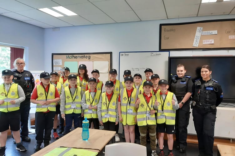 PCSO's visited pupils at Ysgol Eifion Wyn. Photo: NWP Gwynedd South