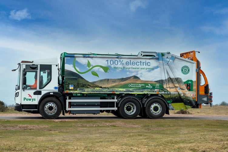 Bin lorry Powys