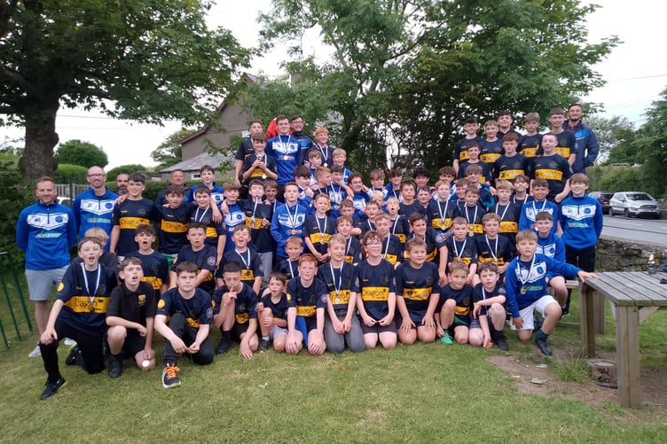 Nefyn United players at their awards evening