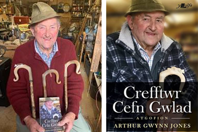 Mae Arthur Gwynn Jones yn grefftwr dawnus sydd wedi ennill gwobrau cenedlaethol am wneud ffyn