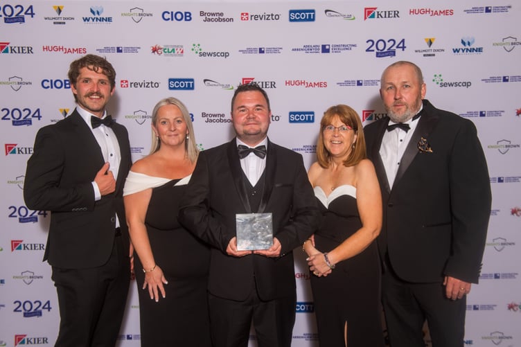 From Left to Right the Dragon Homes team - Curtis Wildman, Louise Perch, Lee Perch, Anne Williams, Nic Williams