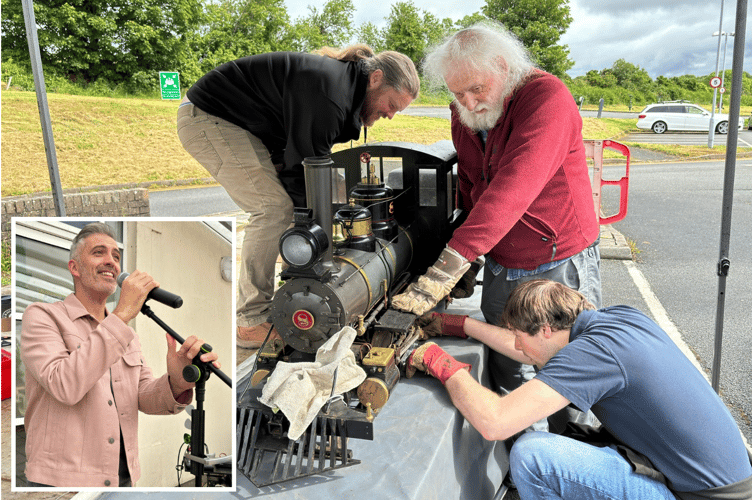 There was a performance from local singer and ‘Cân I Gymru’ winner Dylan Morris (inset), and visitors were also able to see a steam engine at close quarters