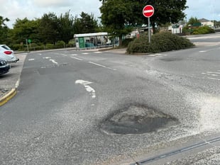Supermarket vows to fix 'meteor strike' potholes