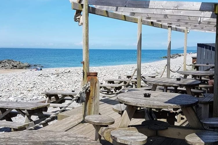 The Victoria Inn's beach terrace