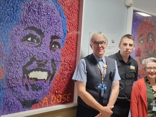 Artwork made from vaccine vial lids scoops sustainability award