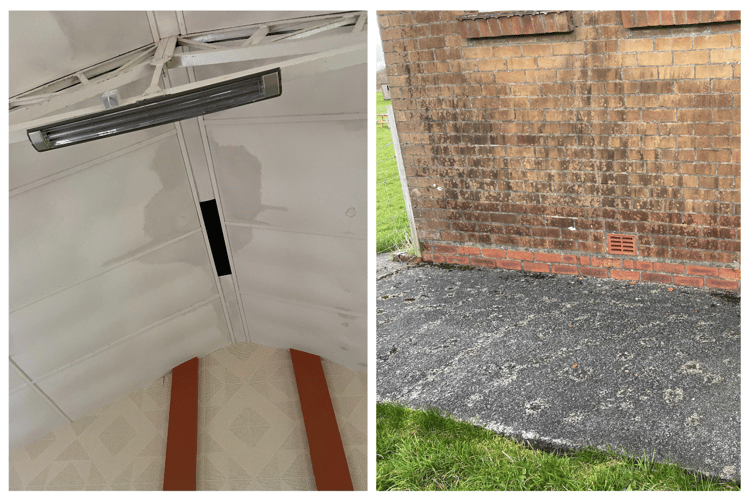 The damp that needed addressing