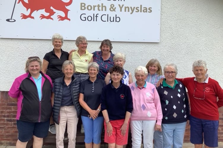 The captain and vice captain's teams outside the clubhouse