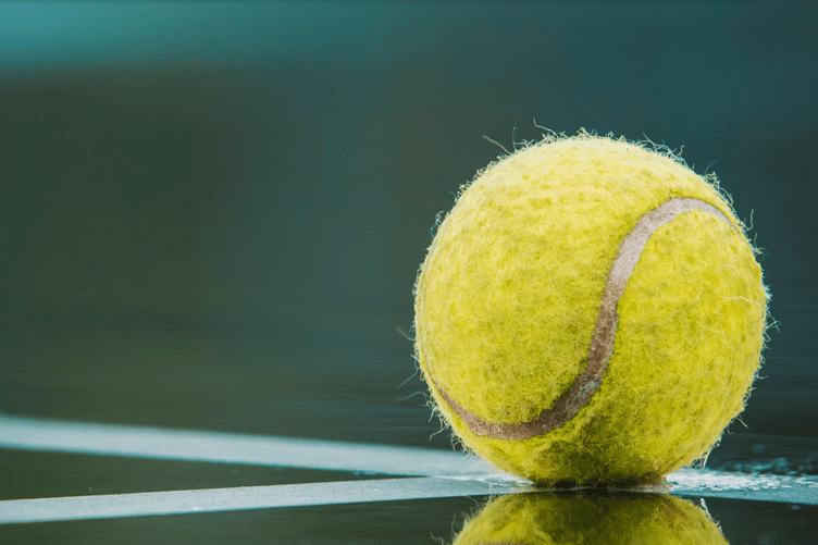 Tennis ball stock image