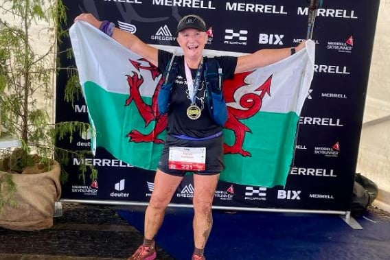 Karen flying the flag for Wales