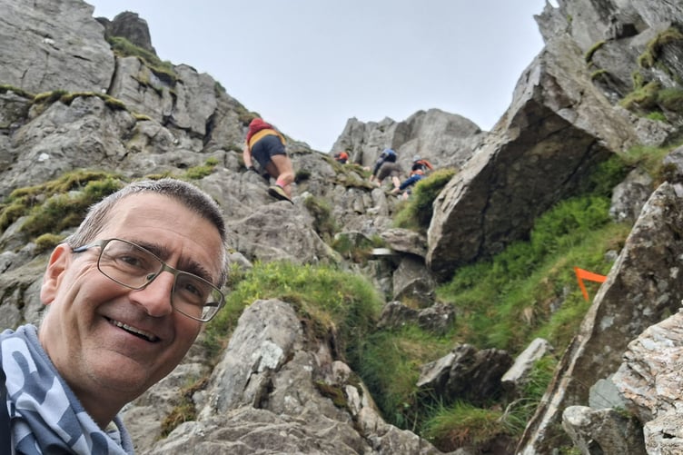 Balazs takes time out for a selfie at Eryri
