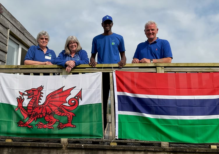 Volunteer Margaret Humphreys, Manager Heather Corfield, Emmanuel Jatta and Darren Moore from Friends of the Ospreys