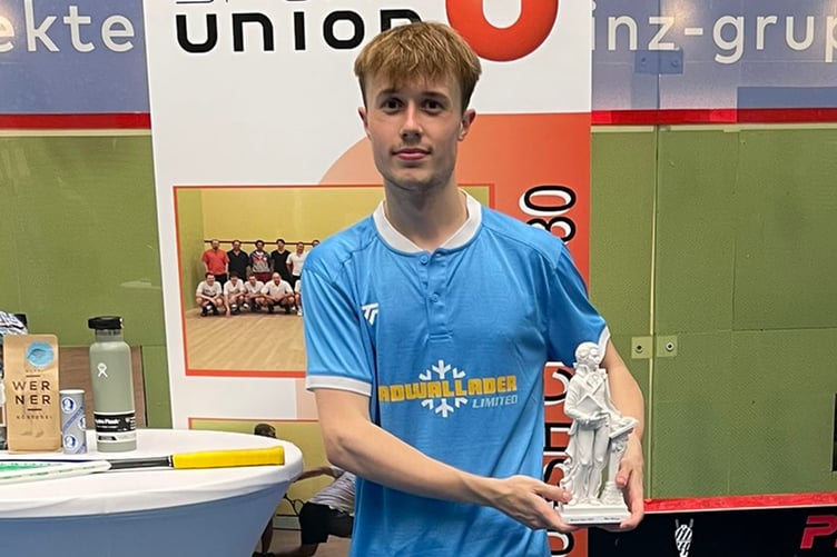 Aberystwyth squash pro Rhys Evans has won the prestigious Mozart Open