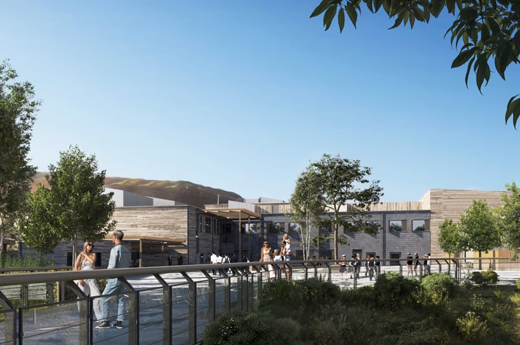 A visualisation of Machynlleth's new Ysgol Bro Hyddgen High School