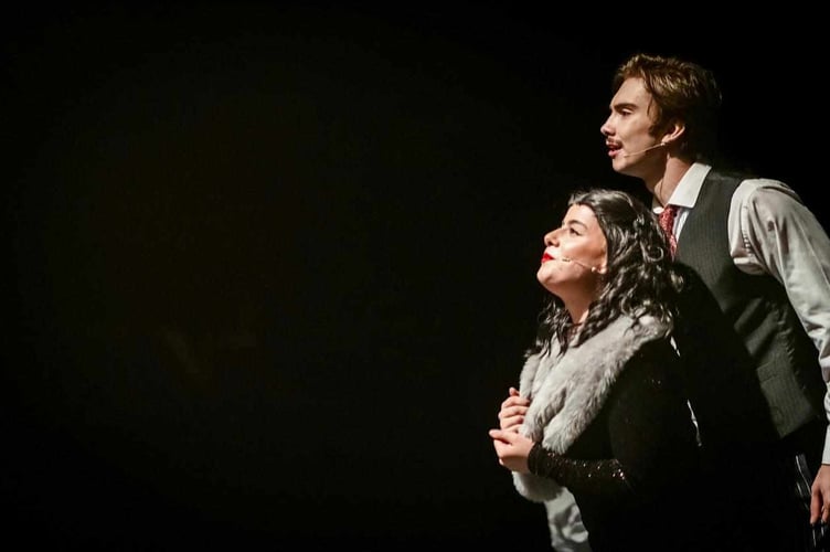 Grufudd Dewi Crimes as Frederick Frankenstein and Dharma Enfys ap Shem as Elizabeth. Photo: Vince Jones @whole_picture