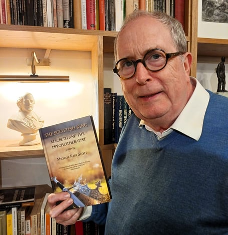 Professor Michael Scott with one of his novels