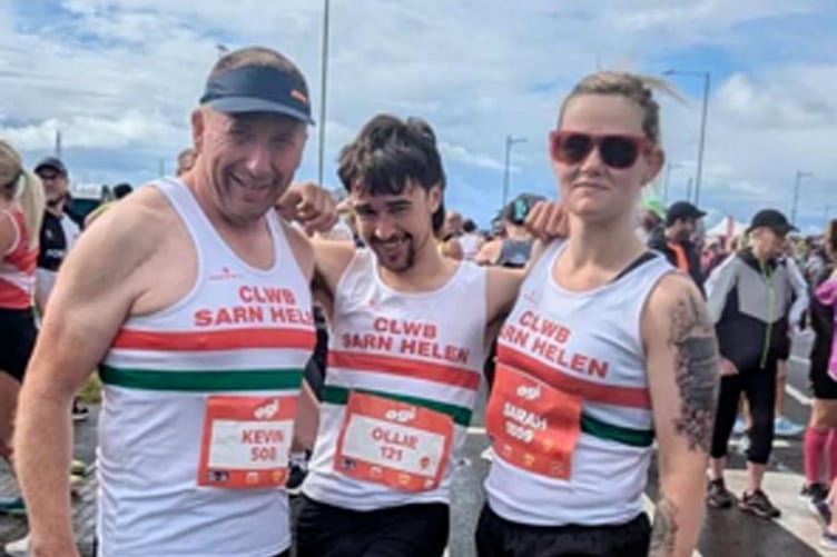 Ollie George, Kevin Jones and Sarah Puetz at Porthcawl