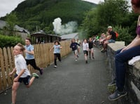 Corris children take on steam train in annual school leavers race