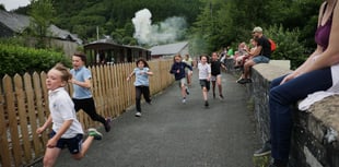 Corris children take on steam train in annual school leavers race