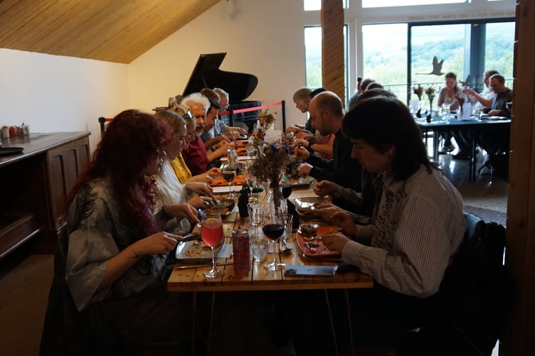 Grubs up! Diners tucking into Stevenson's insect-based menu