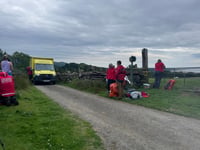 Search and rescue team rush to help sick walker