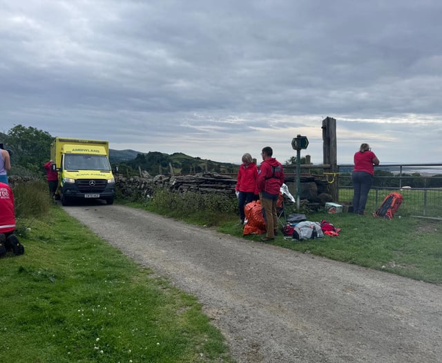 Search and rescue team rush to help sick walker