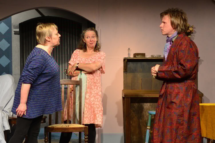 Judith Kings as Ruth, Louise Weldon as Elvira and James Hancock-Evans as Charles