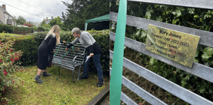 Llanafan WI unveil bench in memory of president
