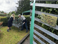Llanafan WI unveil bench in memory of president