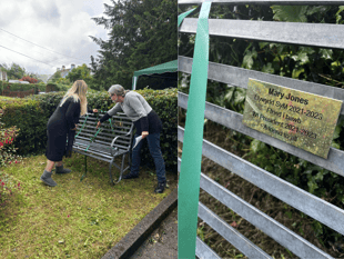 Llanafan WI unveil bench in memory of president