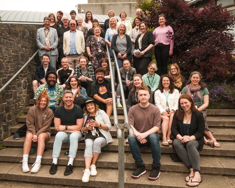 The company behind 'Charlie and the Chocolate Factory' at Aberystwyth Arts Centre. Photo: Brian Swaddling