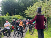 Mountain bikers endure "wild ride" with Machynlleth open access day