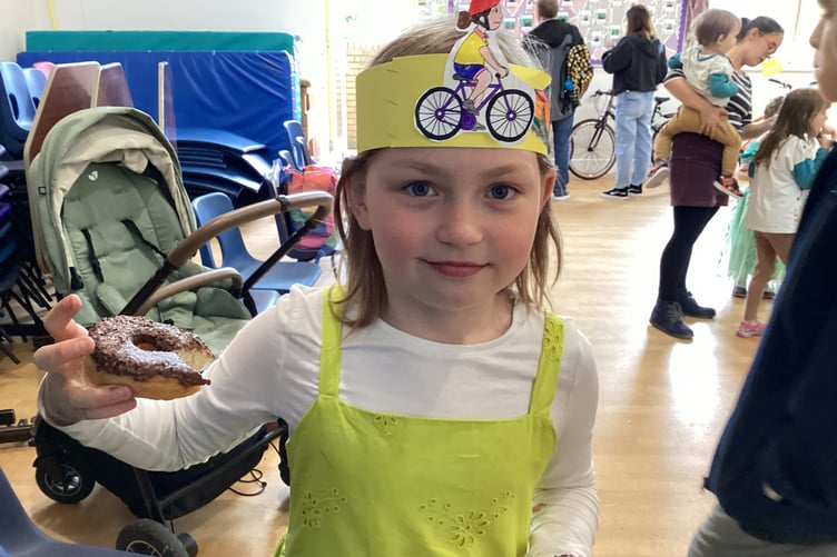 Year 2 pupil Anna Martin all dressed up for the active journeys parade