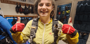 Cardigan woman's sky dive raises cash for cat charity