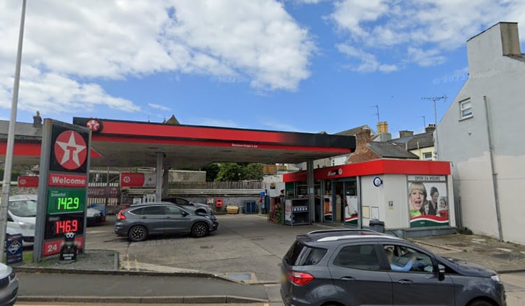Texaco garage on Mill Street, Aberystwyth