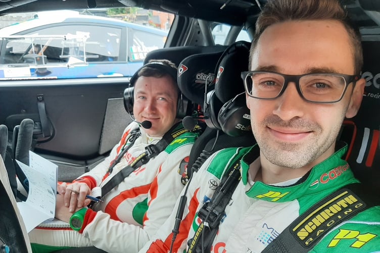 Meirion Evans and co-driver Jonathan Jackson