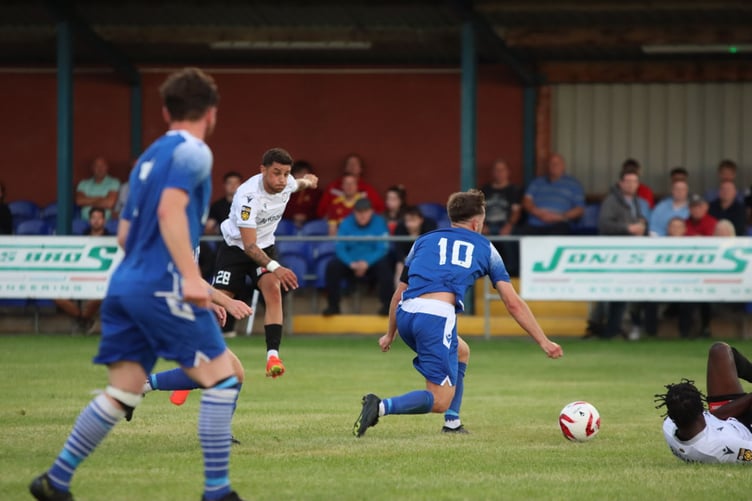 Naim Arsan gets a shot in against Flint Town