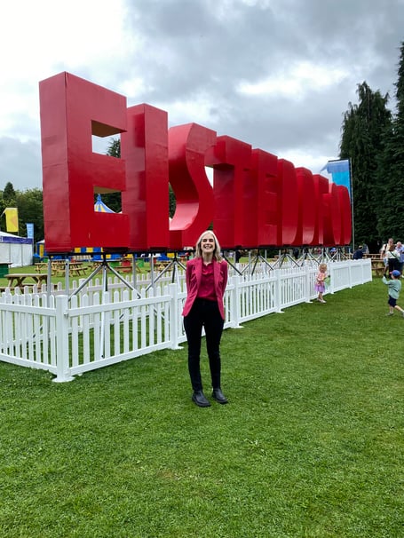 Minister Sarah Murphy at the Eisteddfod