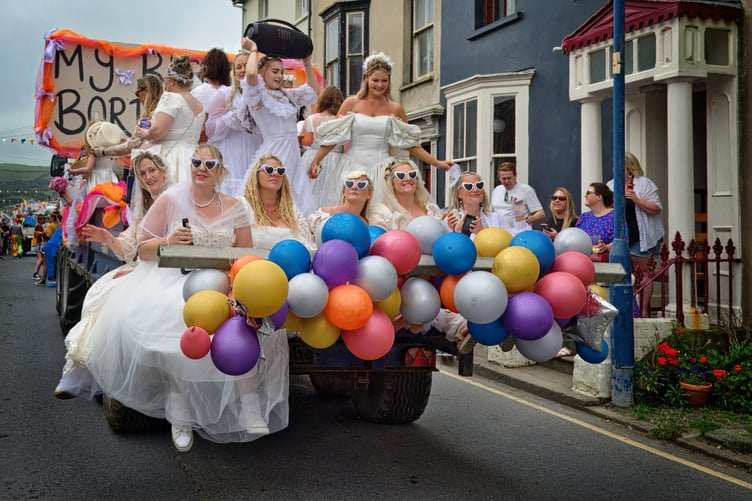 My Big Fat Borth Wedding float came second place in the floats competition