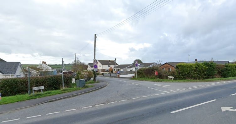 The entrance to Cae Morgan Road, near Cardigan