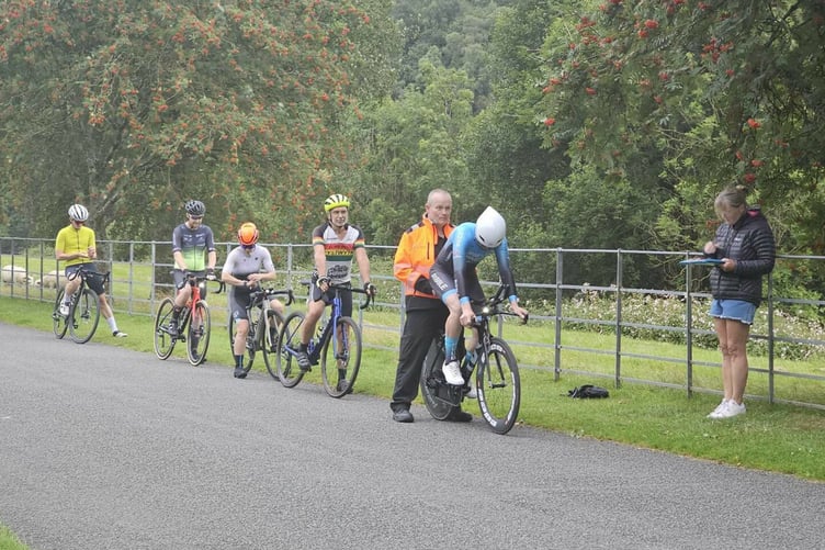 Caron Pugh on his way to a TT win
