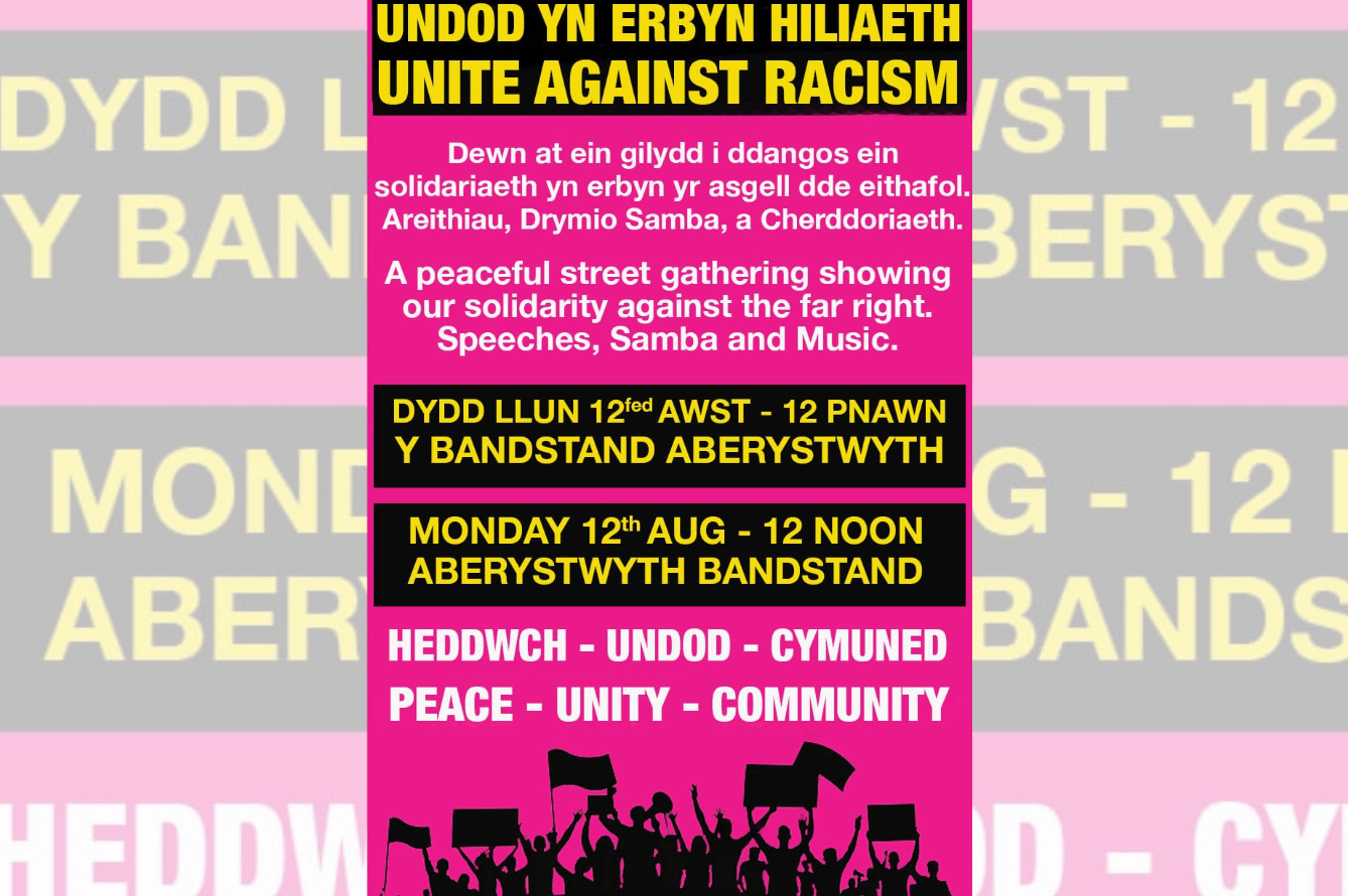 Protest Music Racism Unite Against Racism protest at Aberystwyth Bandstand today | cambrian ...