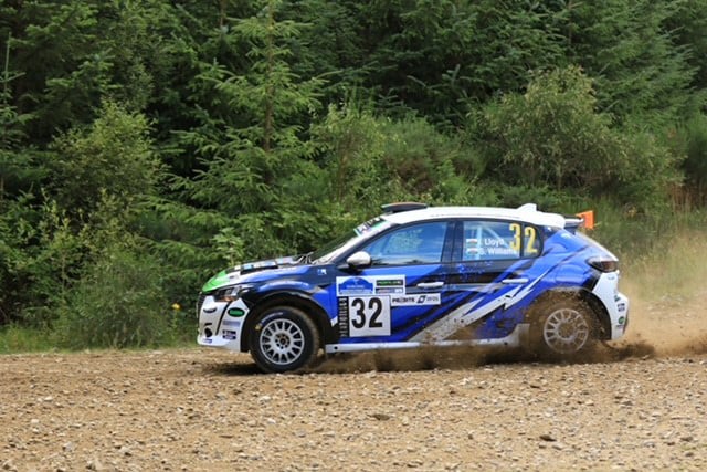 Ioan Lloyd and co driver Sion Williams in Scotland