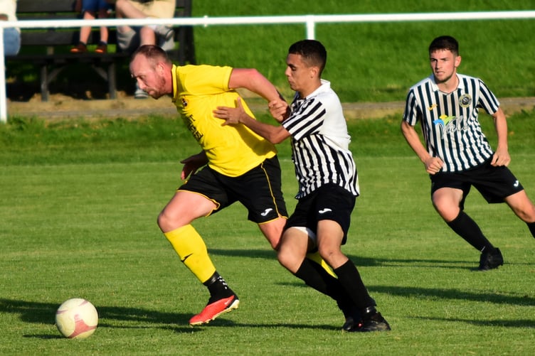Dolgellau's Paul Lewis on the attack