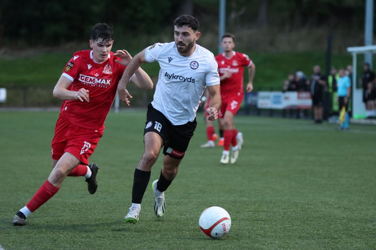 Louis Robles was influential in Bala's 2-0 win against Britan Ferry Llansawel