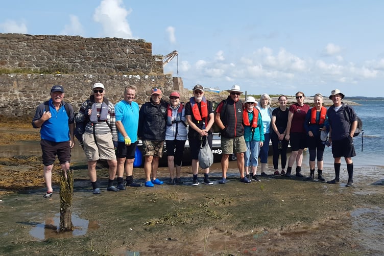 Madog Yacht Club members at Fort Belan