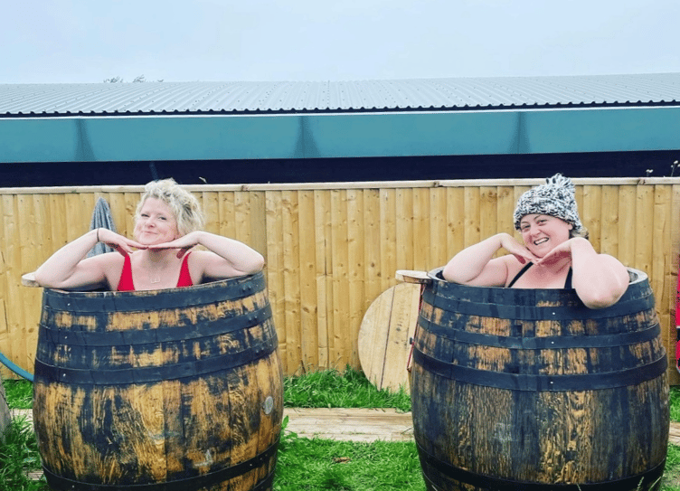 'Pod of Wales' presenters and comedians Esyllt Sears and Kiri Pritchard-McClean at Halen Mon