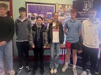 Ysgol Bro Hyddgen celebrating excellent GCSE results